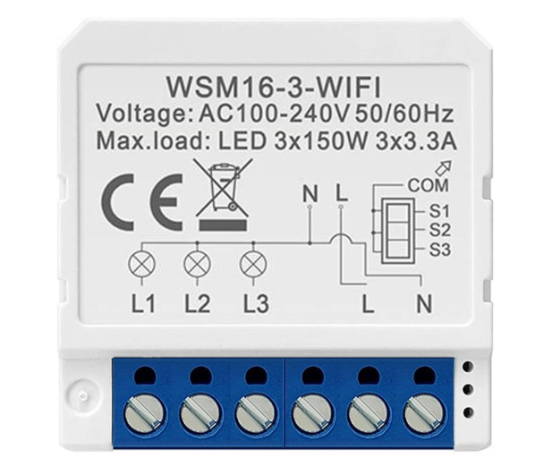 Avatto Inteligentny przekaźnik potrójny WSM16-W3 - 1177069 - zdjęcie